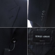 画像4: ジョルジオアルマーニ黒ラベル「カシミア濃紺ジャケット」（54）A/W (4)