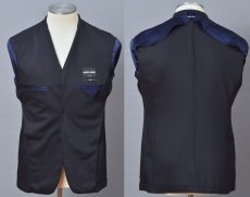 画像3: ジョルジオアルマーニ黒ラベル 紺色ジャケット (52/54) Uptonシリーズ ウールxシルク混紡　S/S (3)