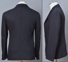 画像2: ジョルジオアルマーニ黒ラベル 紺色ジャケット (52/54) Uptonシリーズ ウールxシルク混紡　S/S (2)