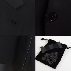 画像6: ジョルジオアルマーニ黒ラベル「SUPER 150's」ブラックスーツ（56/60）　黒色無地　TAYLORモデル　冠婚葬祭／結婚式 (6)