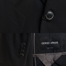 画像6: ジョルジオアルマーニ黒ラベル「ウール100%」定番ブラックスーツ（56) 黒色無地　冠婚葬祭／結婚式 (6)