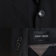 画像6: ジョルジオアルマーニ黒ラベル　ブラックスーツ（56） 黒色無地 冠婚葬祭／結婚式 S/S (6)