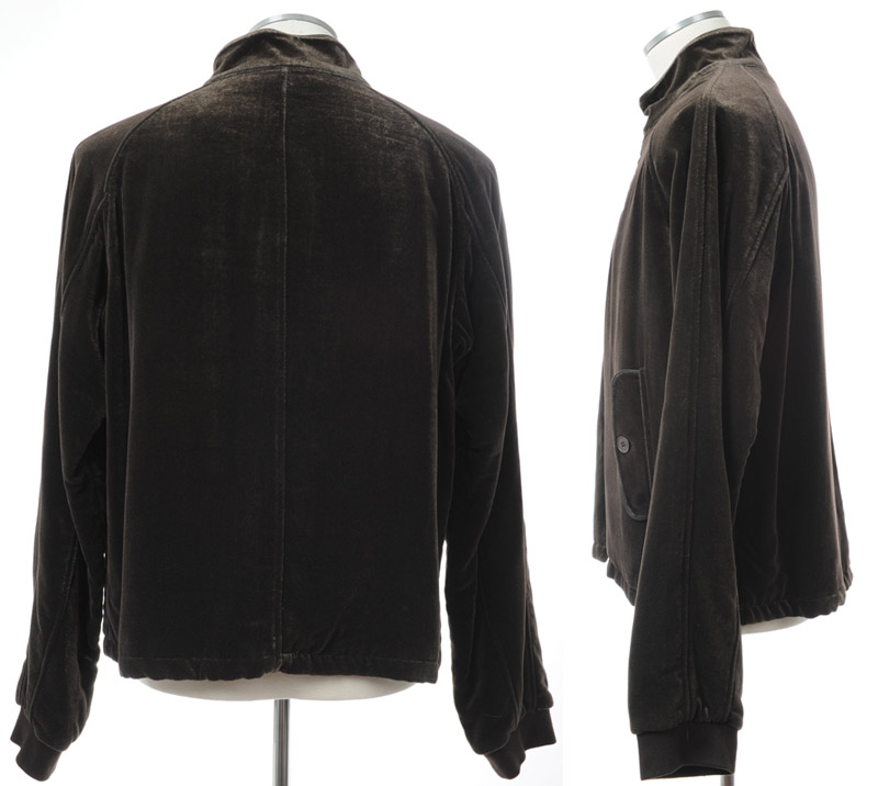 7.5万円均一SALE!!! ジョルジオアルマーニ黒ラベル「ベルベットブルゾン」(58)　【国内発送】